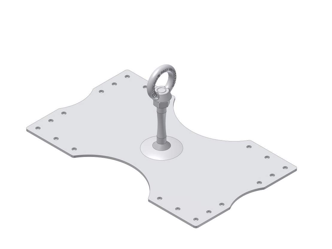 Anchor point for trapezoidal sheet metal and sandwich elements